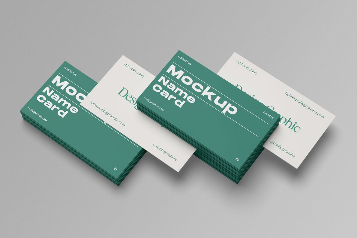 Hand-Held Name Card Mockup