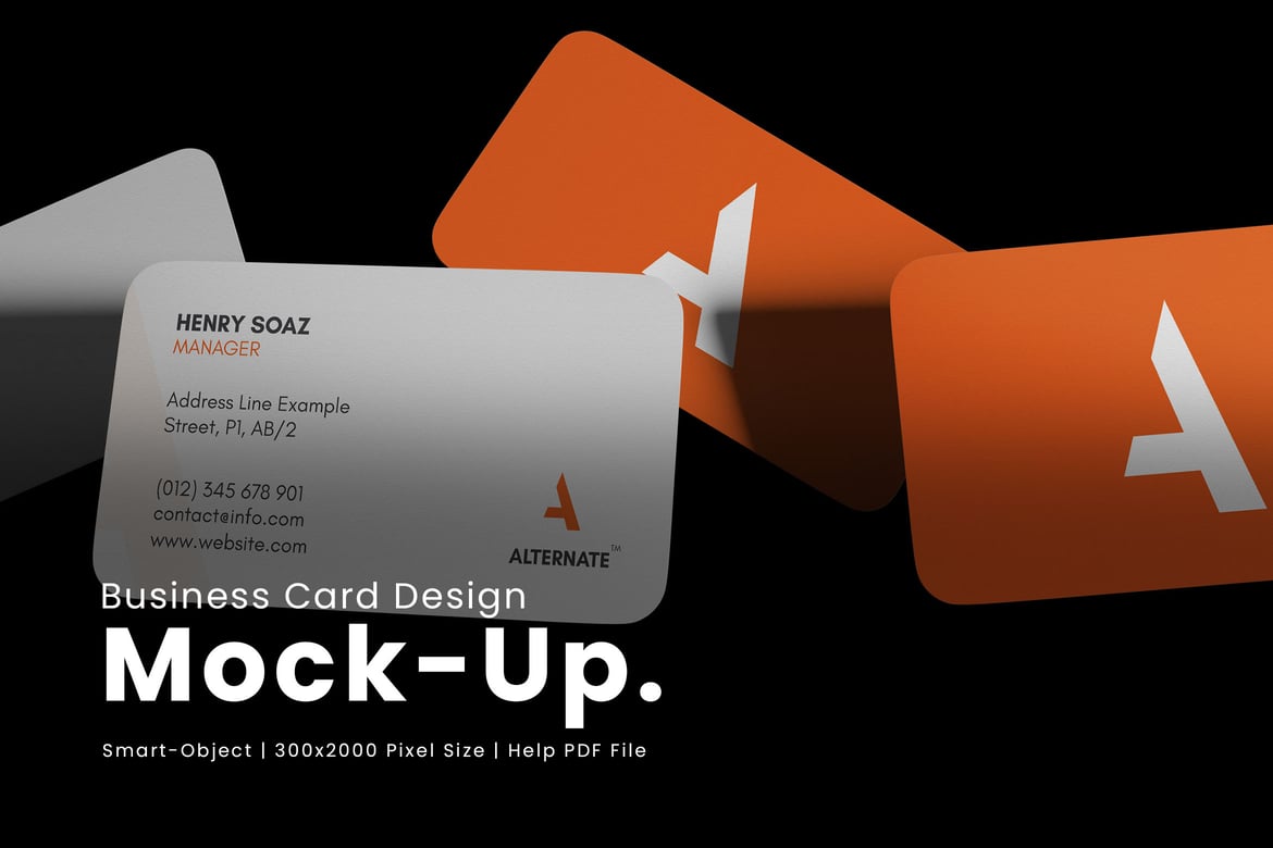 Creative Folded Paper Business Card Mockup