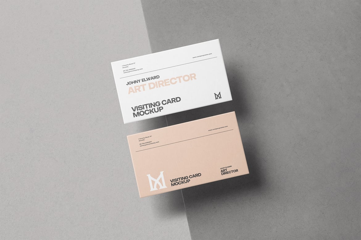 Minimalist Floating Name Card Mockup