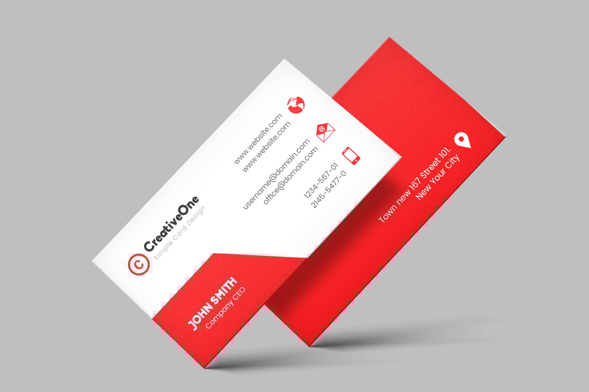 Bold & Geometric Business Card Template
