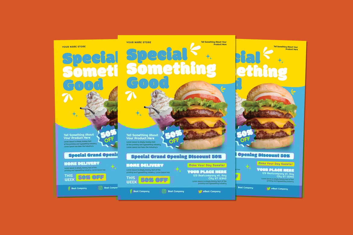 Something Good Food Flyer Template