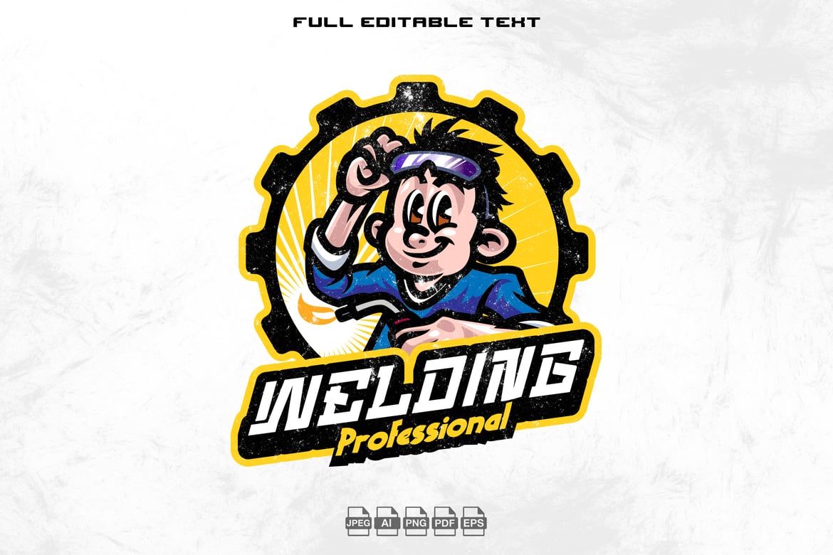Welding Company Mascot Logo