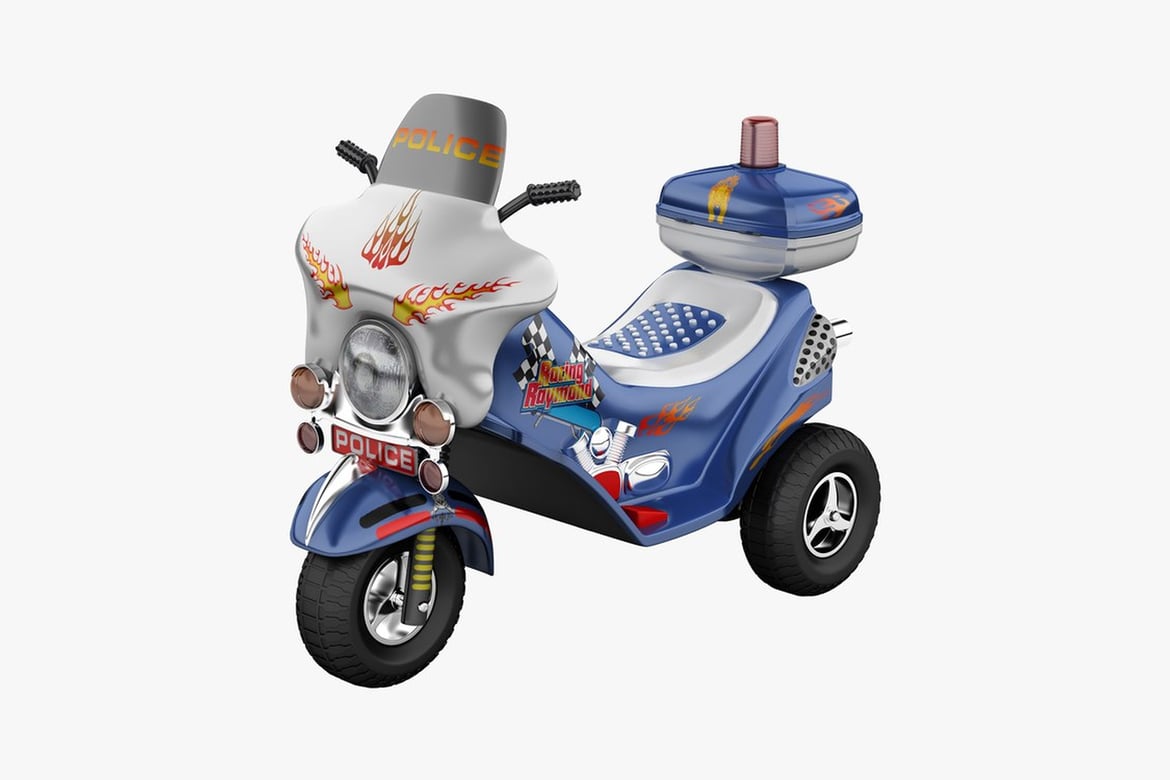 Stylized Police Scooter 3D Model
