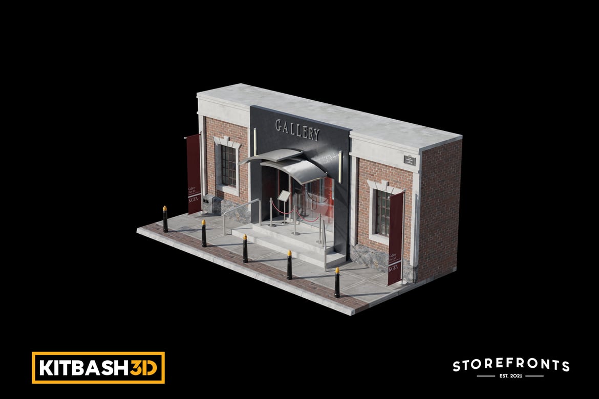Kitbash Storefronts: Modern Art Gallery
