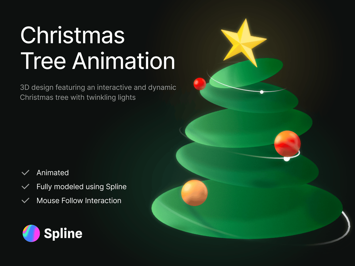 Animated Geometric Christmas Tree