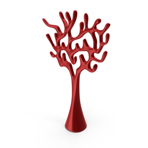 Abstract Red Tree Sculpture
