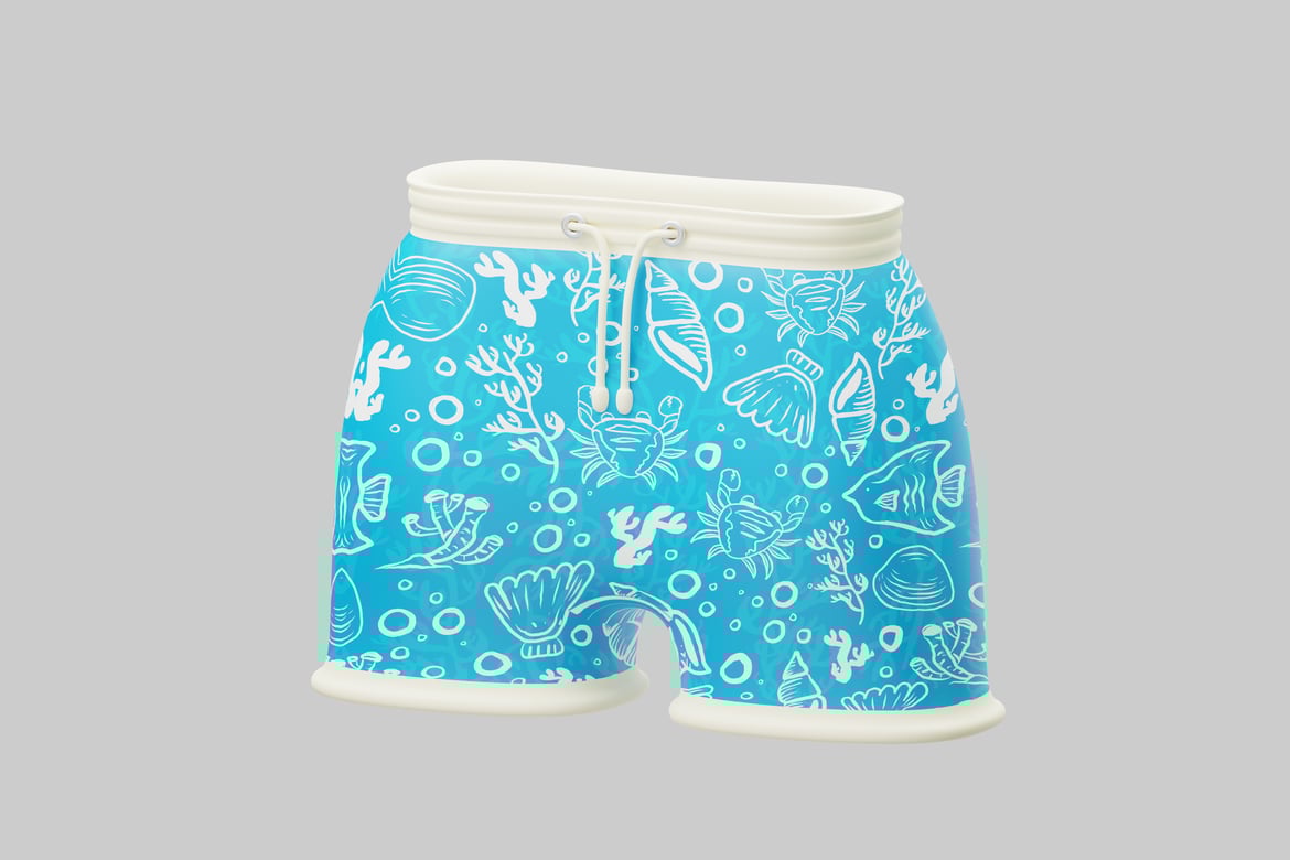 Summer Swim Shorts 3D Model