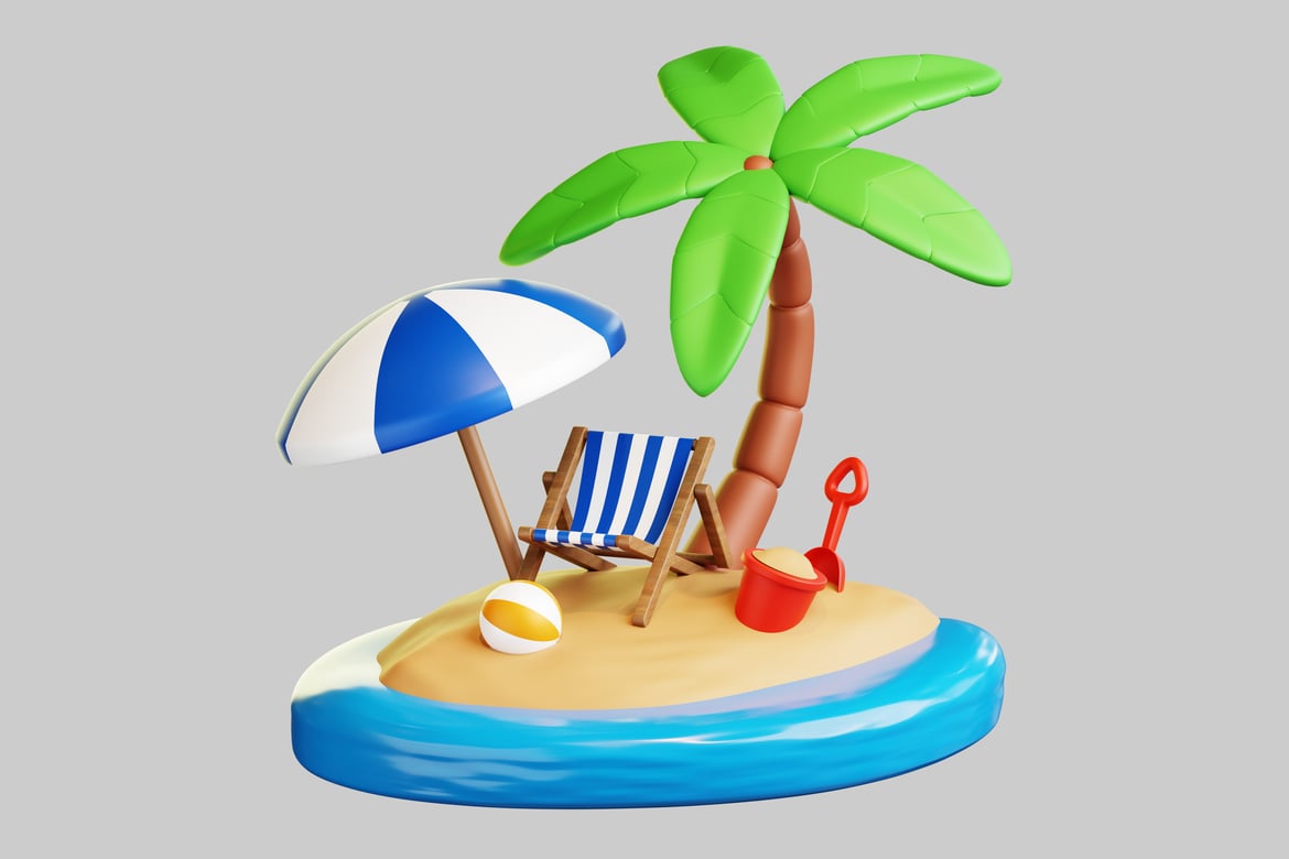 Complete Tropical Island Getaway Scene
