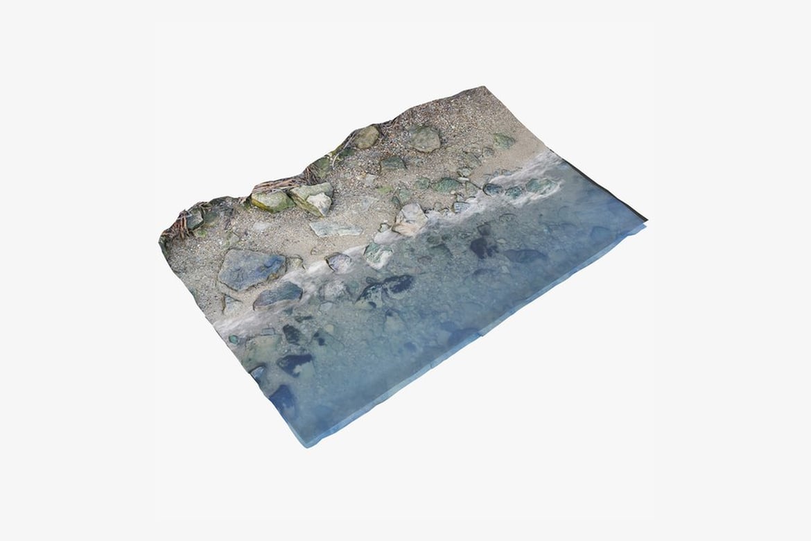 Rocky Stone Shoreline 3D Model