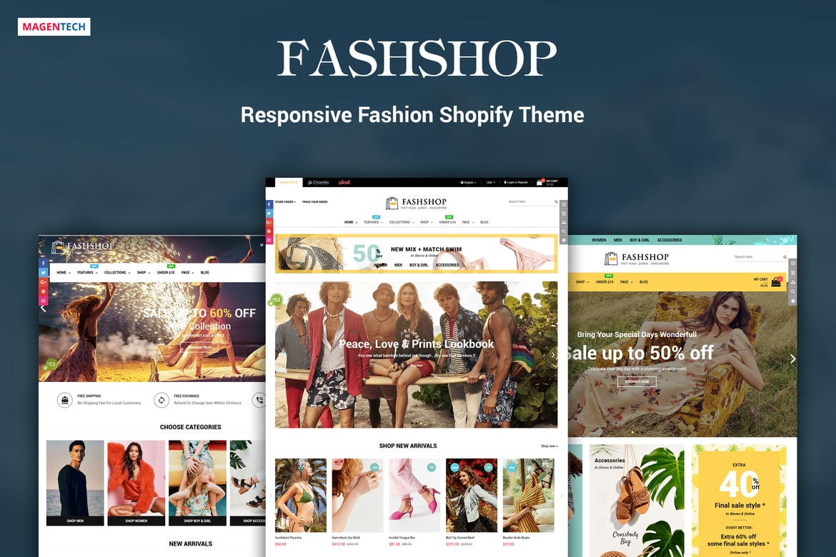 FashShop Drag & Drop Bootstrap 4 Shopify Theme