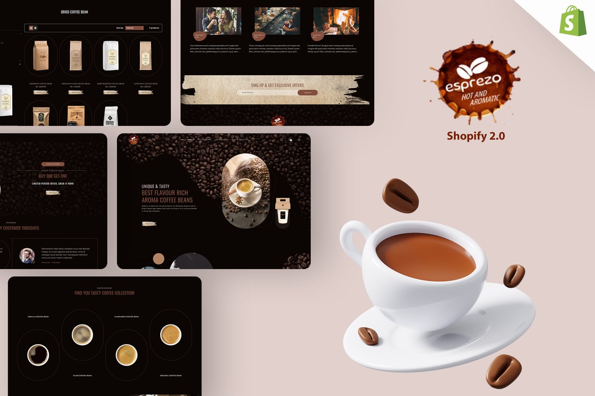 Esprezo - Cake & Coffee Shop Shopify Theme
