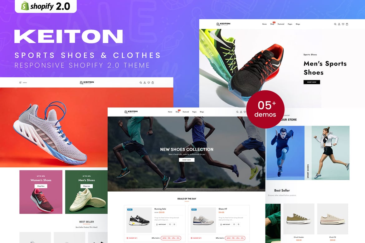 Keiton - Sports Shoes, Clothes Shopify 2.0 Theme