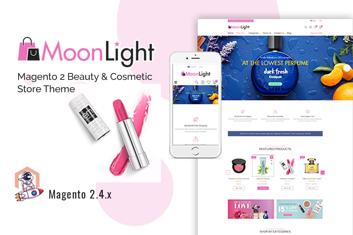 Moonlight - Elegant Cosmetics & Accessories Magento Theme