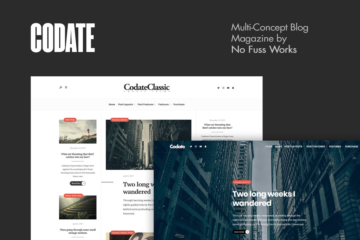 Codate - Modern Magazine and Blog Theme