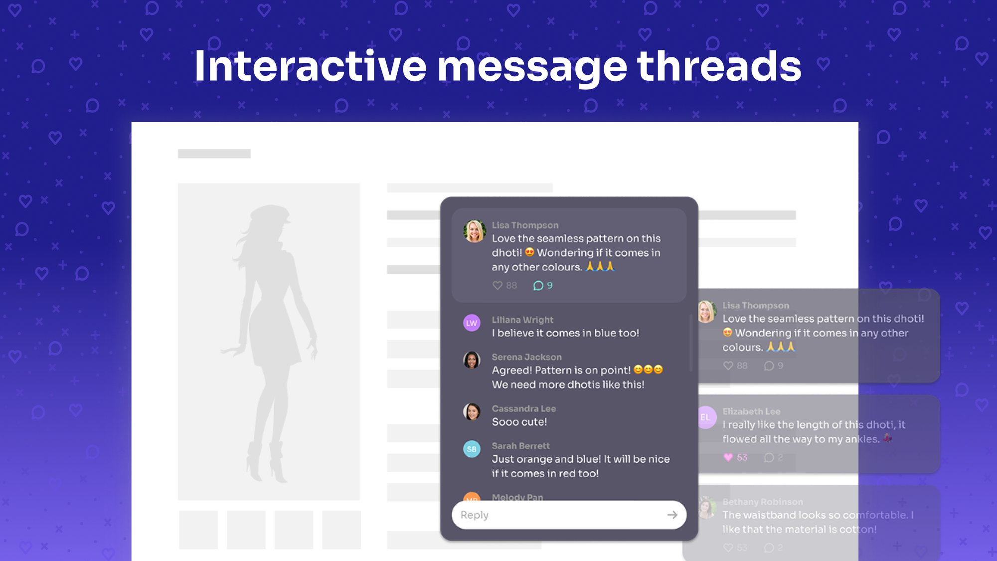 Interactive message threads