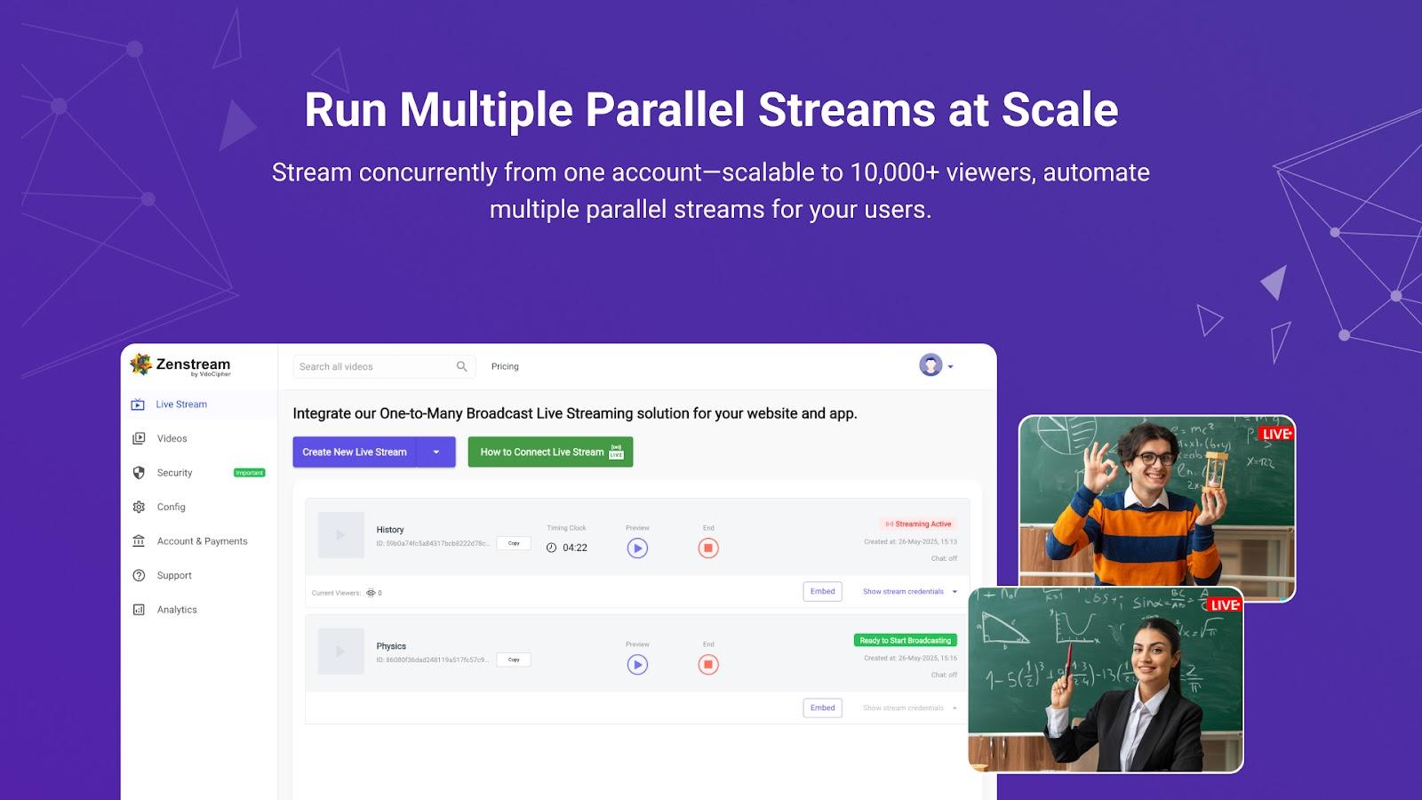 Multiple streams