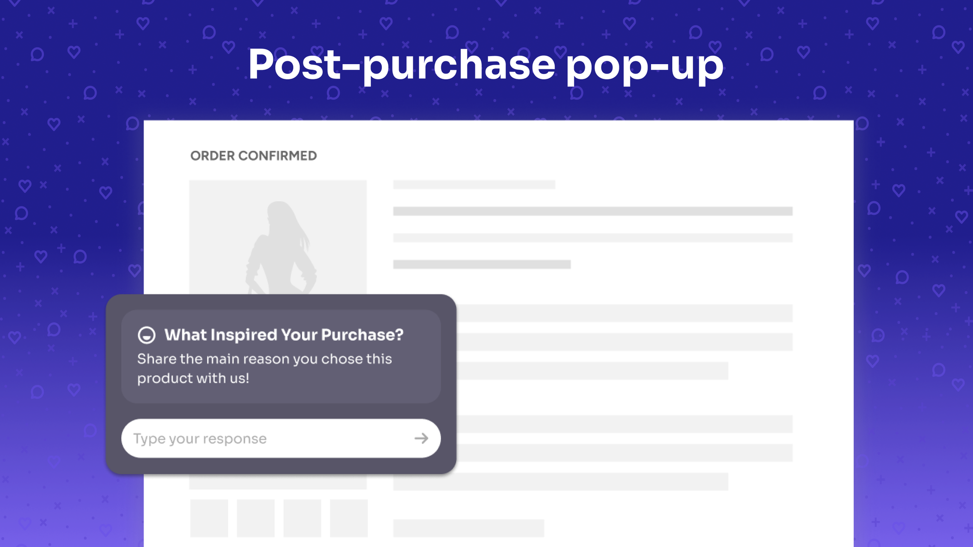 Post-purchase pop-up