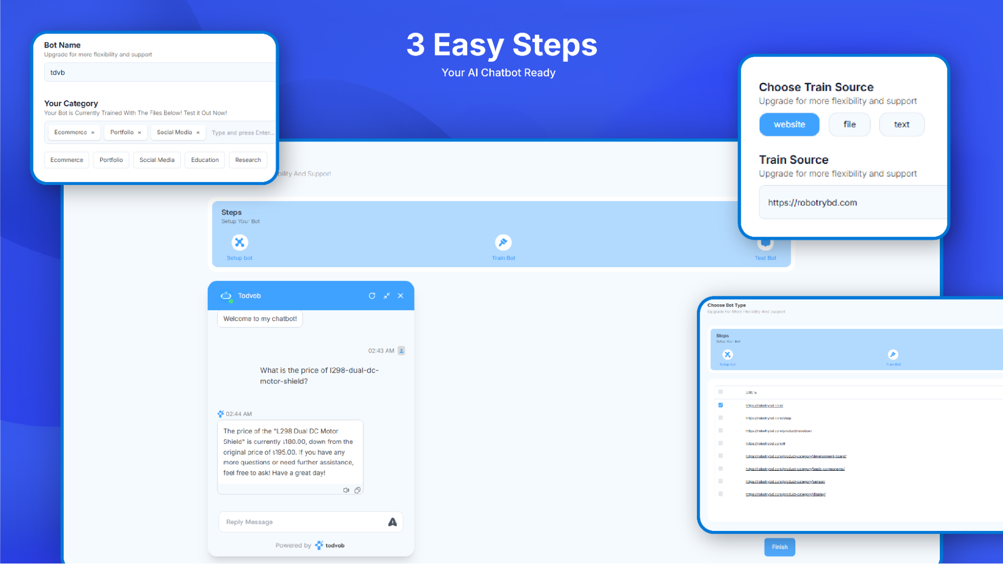 No-code AI chatbot builder