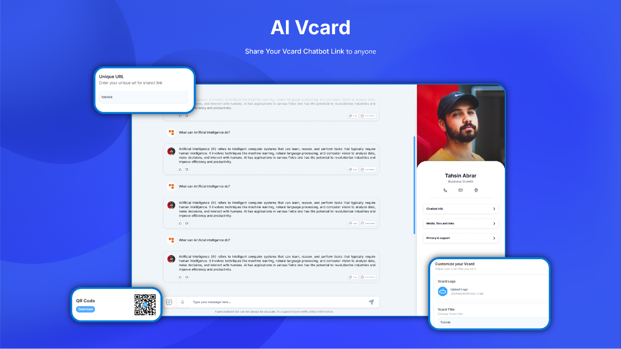 Interactive digital business cards