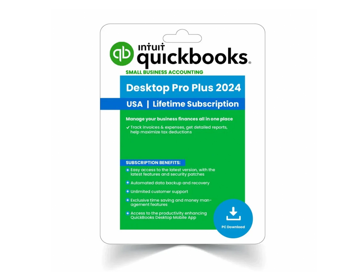 Intuit® QuickBooks® Desktop Pro Plus 2024 (1 User) for Windows: Lifetime License