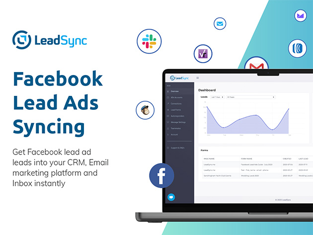 LeadSync Marketer Facebook Lead Ad Notifications: 3-Yr Subscription