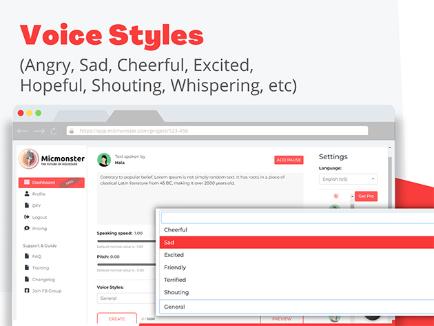 Micmonster AI Voiceovers: Lifetime Subscription